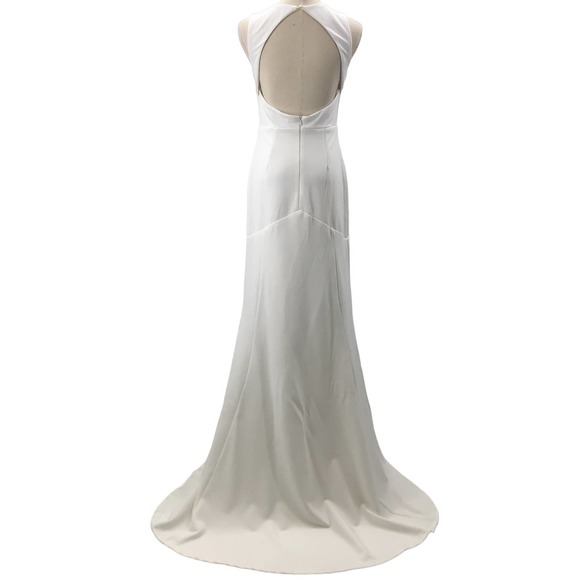 LULU'S XS Everlasting Promise White Notched Backless Mermaid Maxi Dress NEW B145 - Picture 3 of 6